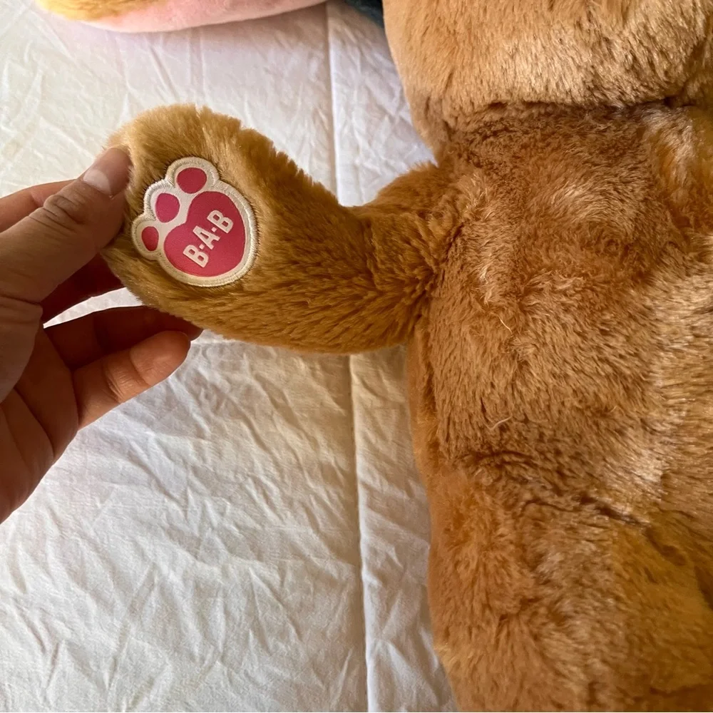 Build A Bear Brown Bunny‎ Rabbit Long Pink Ears Plush Stuffed Animal Pawlette - Picture 3 of 6